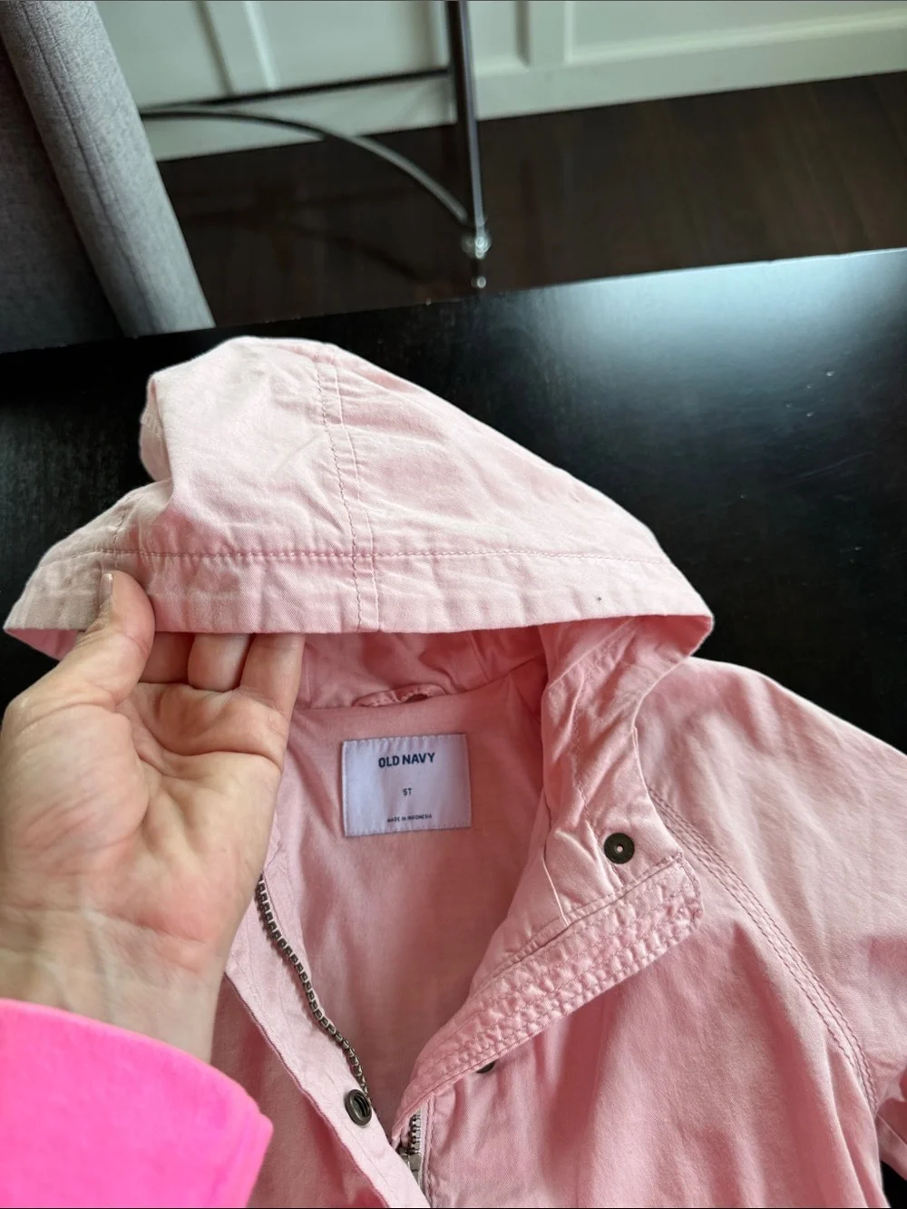 Old Navy Pink Hooded Anorak Jacket for Kids